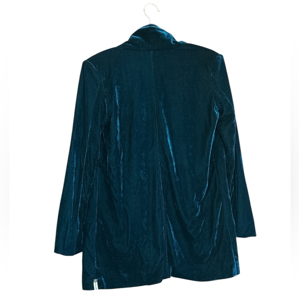 NWT One Teaspoon Blue Velvet Long Line Open Front Blazer Size M - Picture 3 of 12